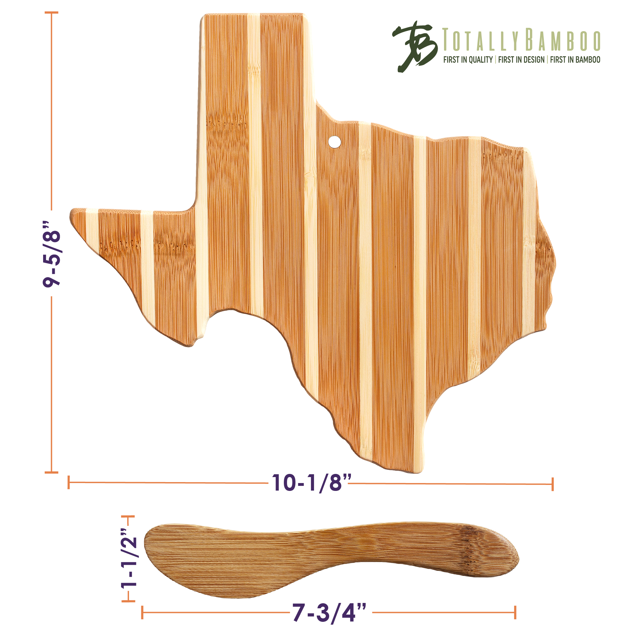Texas Charcuterie Board with Spreader Knife Gift Set 2
