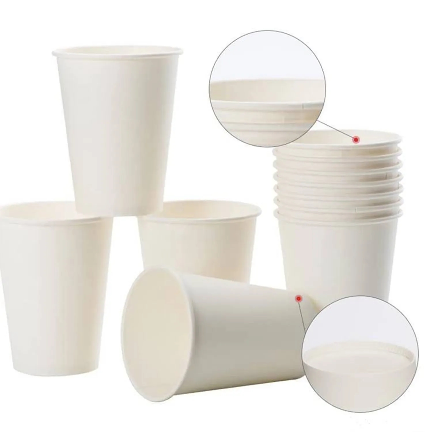 White Single Wall Disposable Paper Cups 2