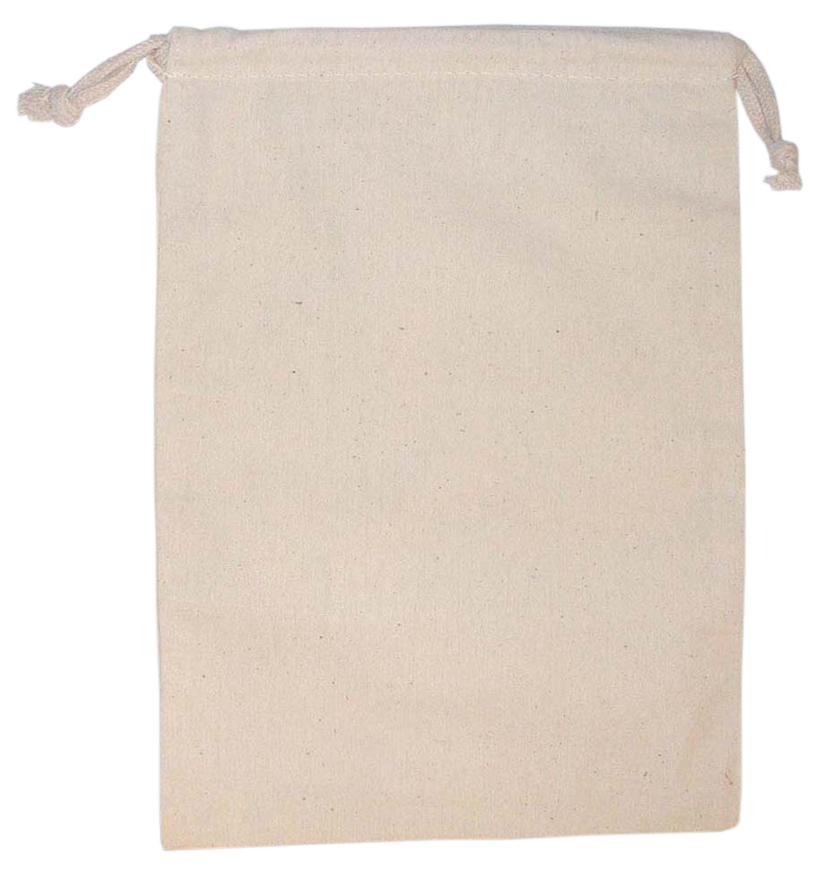 Weedy 100% Natural Cotton Drawstring Bag 9x12" 1
