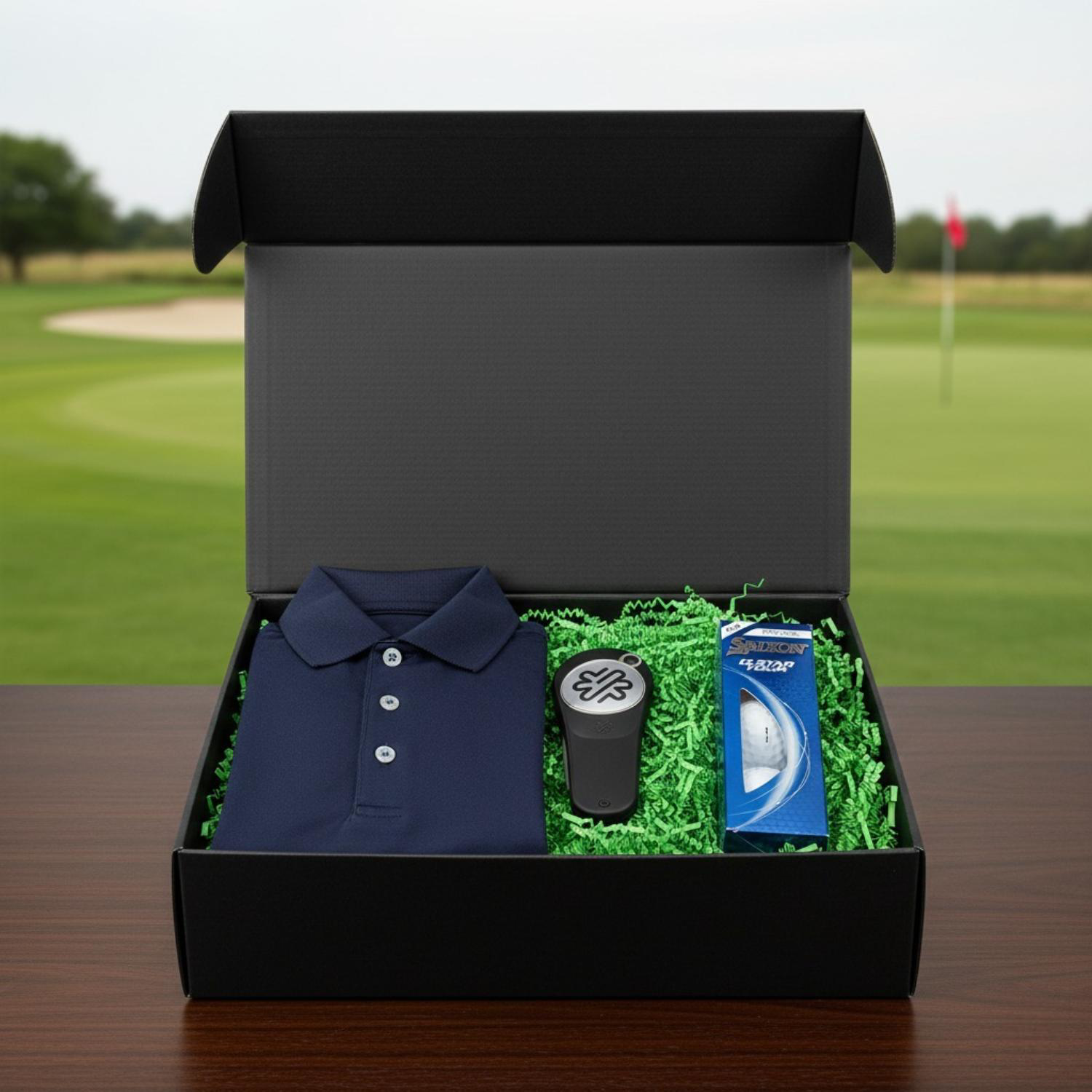 PGA TOUR® Men's Polo Shirt, Srixon® Golf Balls & Pitchfix® 2.5 Divot Tool Gift Set 2