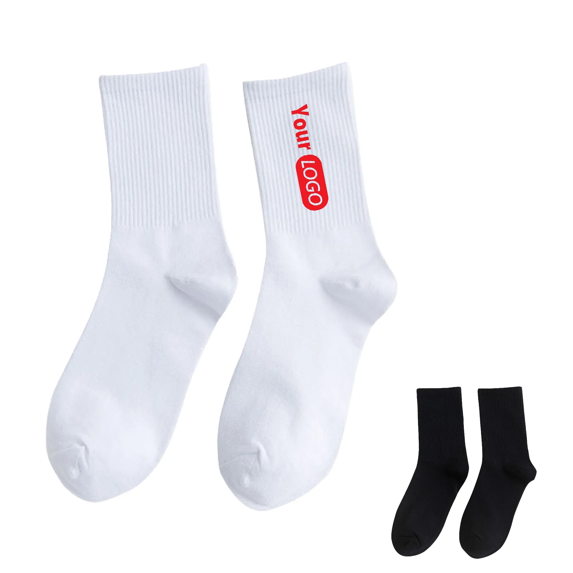 Athletic Jacquard Cotton Crew Socks 2