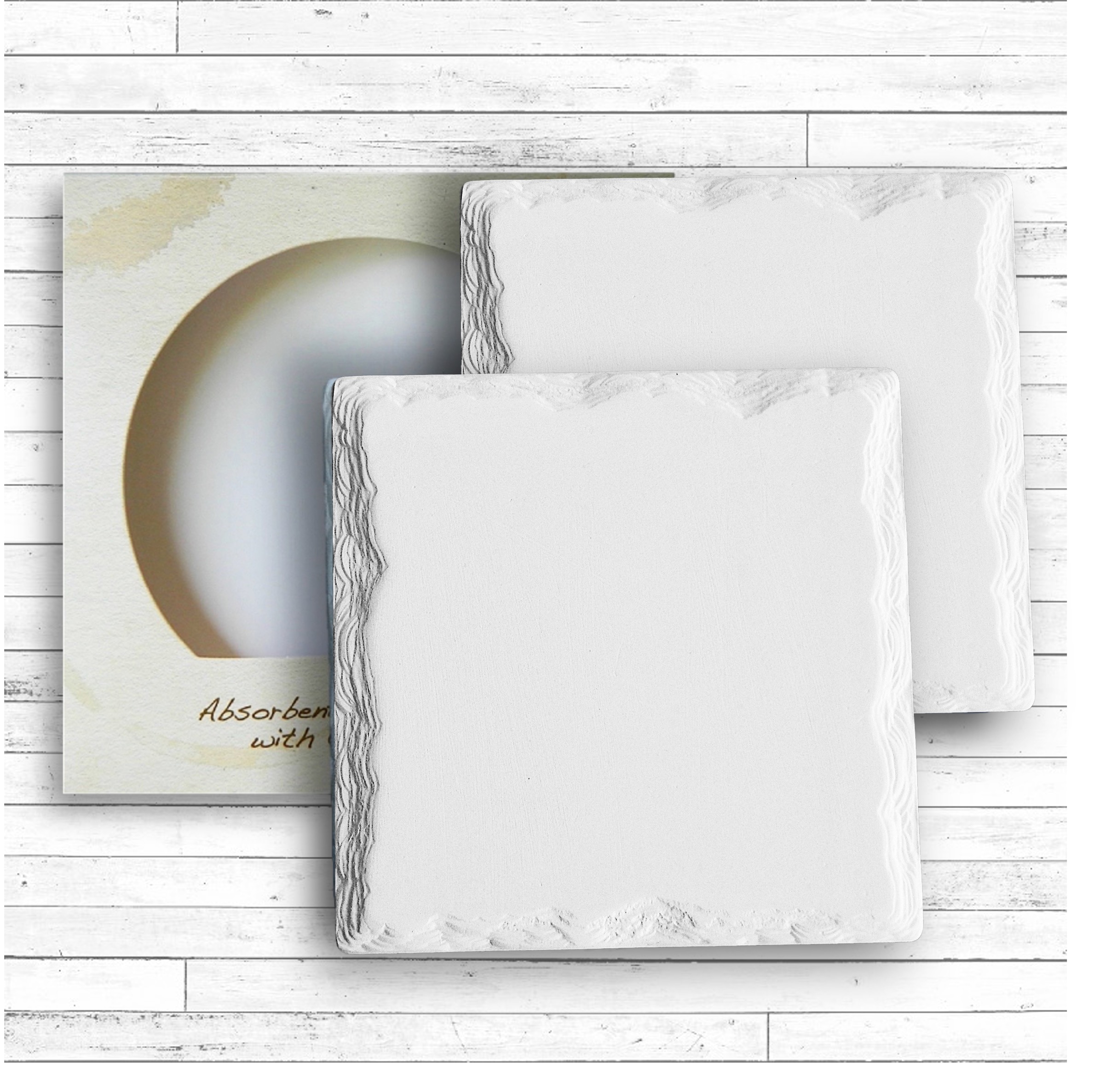 Two Square Layered Edge Coaster Box Set 2