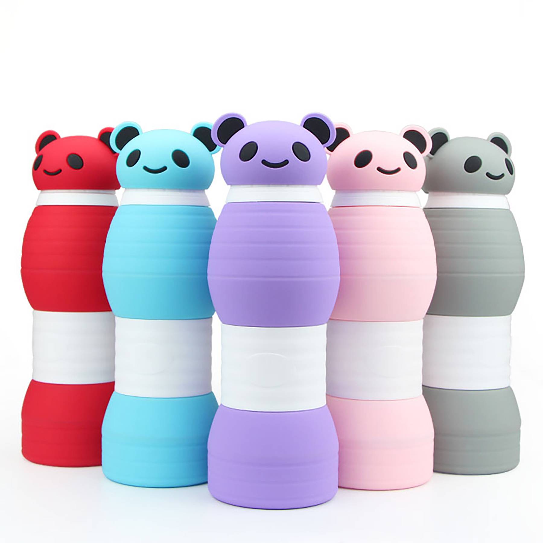 Foldable Cartoon Silicone Water Bottle 3
