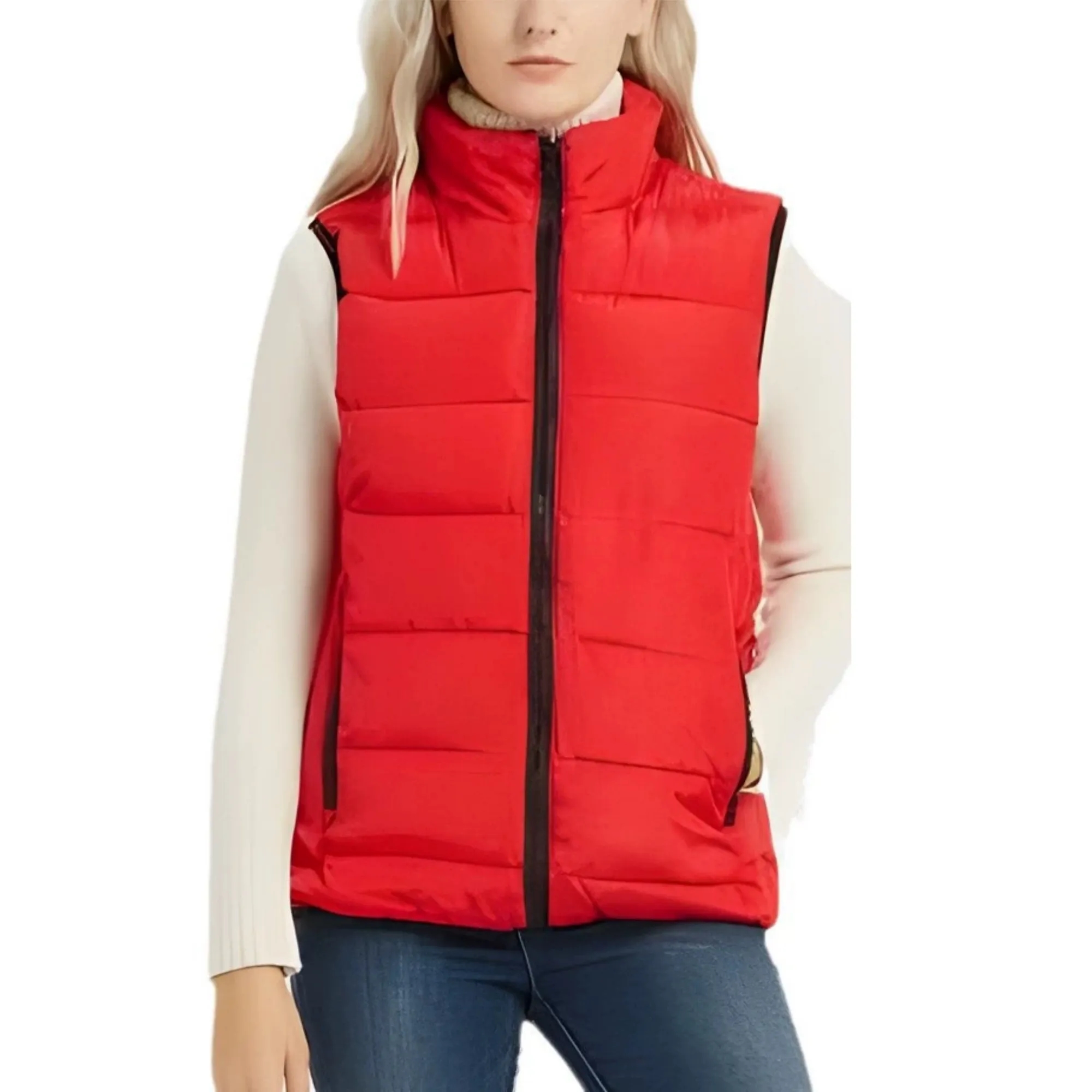Unisex Winter Quilted Vest For Volunteers Outdoor Work 1