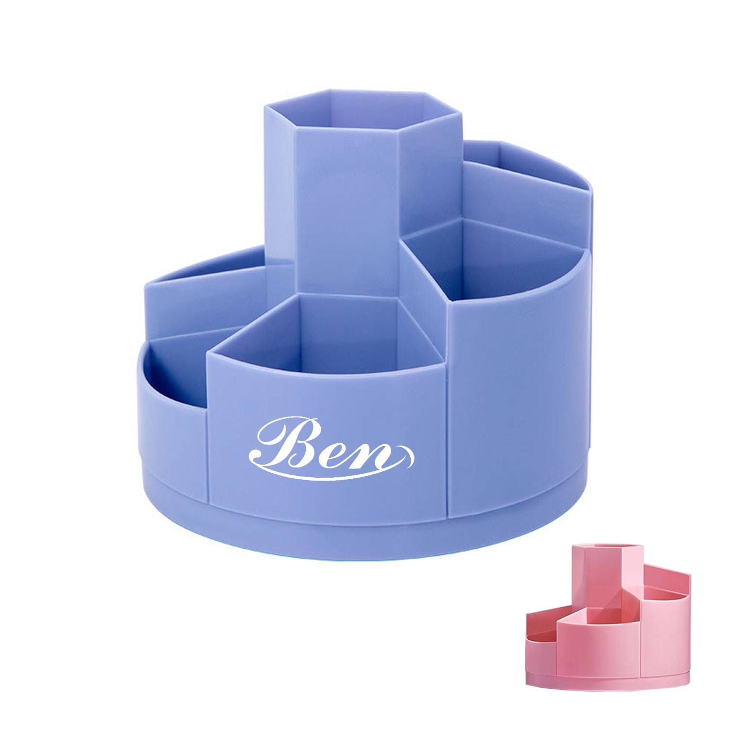 Plastic Rotating Multi-functional Pen Holder 4