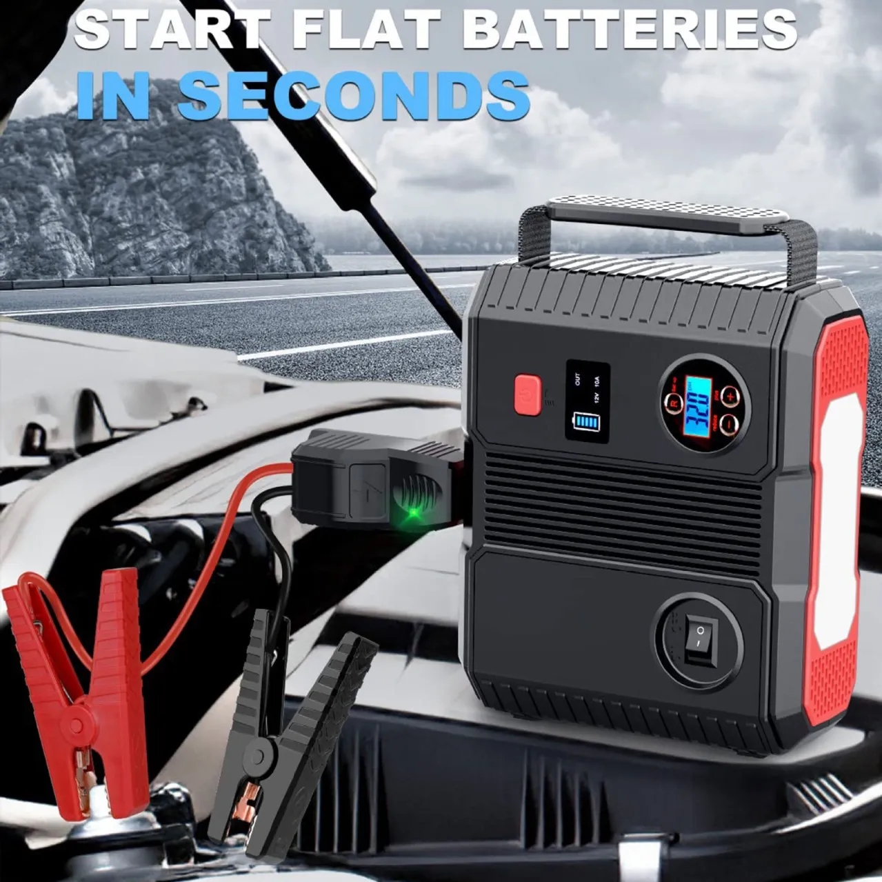 Car Jump Starter with Air Compressor 6