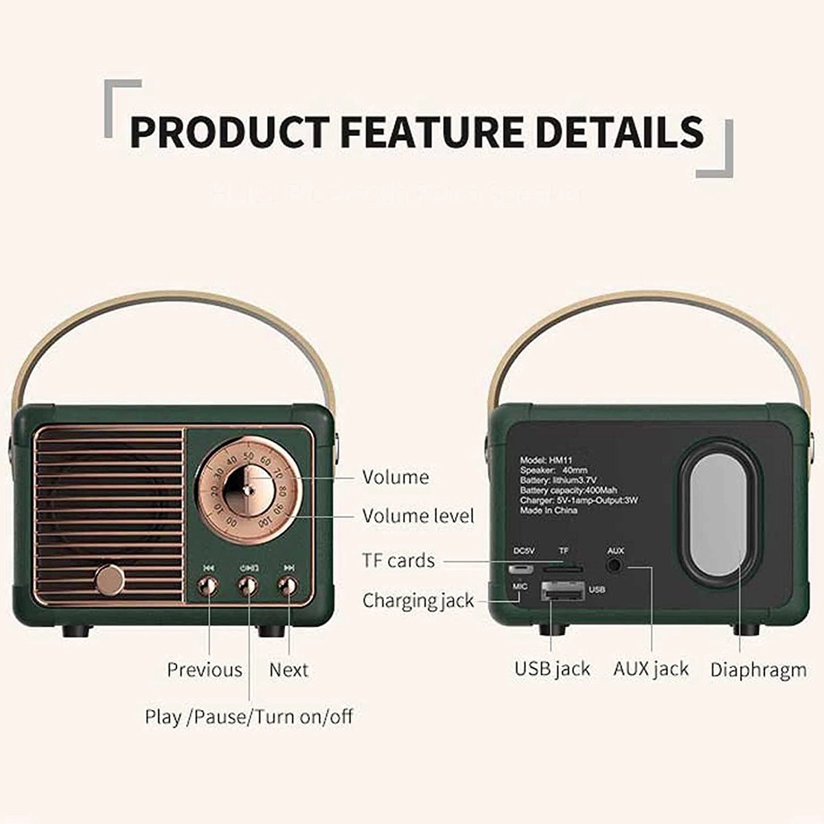 Retro Bluetooth Speaker 3