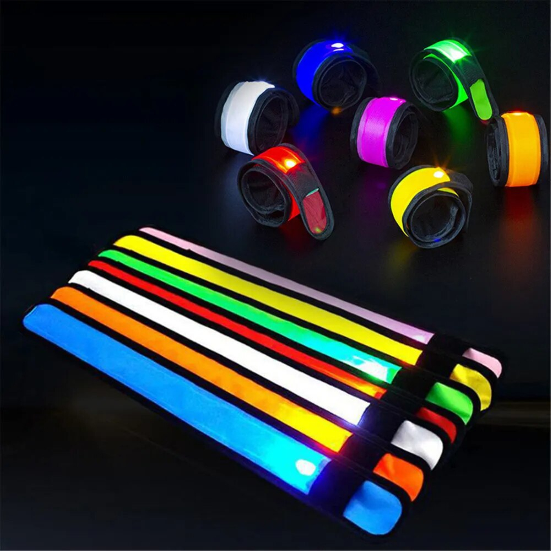 LED Light Up Slap Bracelet Arm Band 2