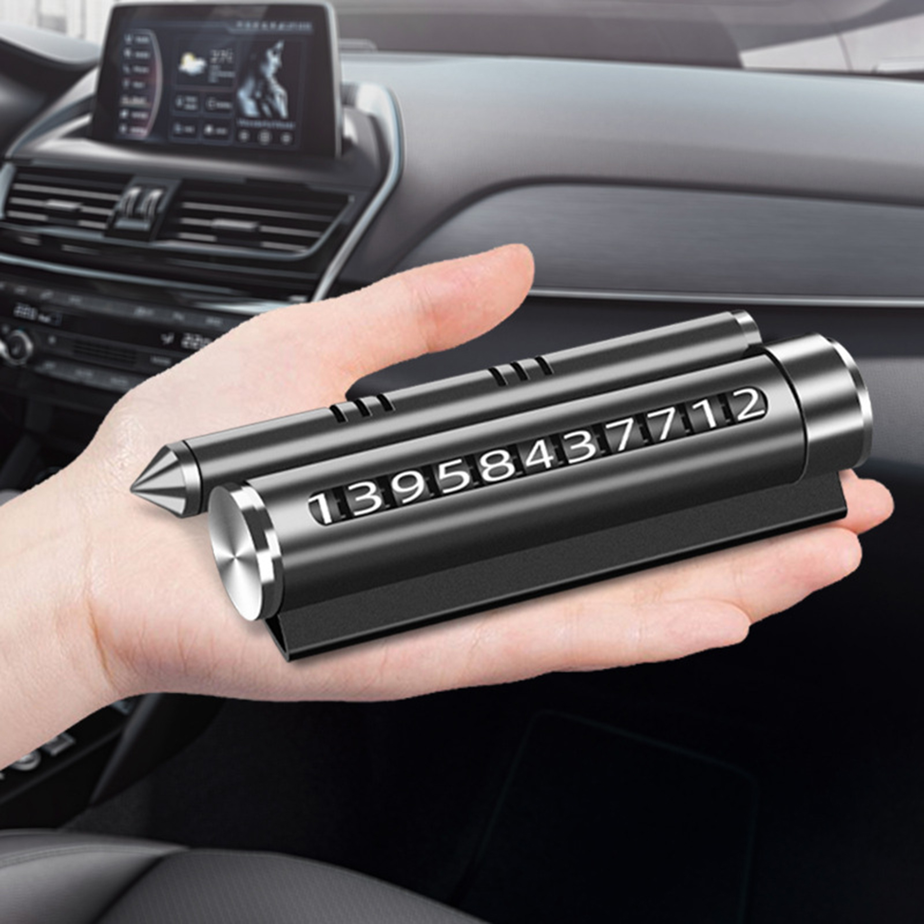 Temporary Parking Number Card With Safety Hammer 2