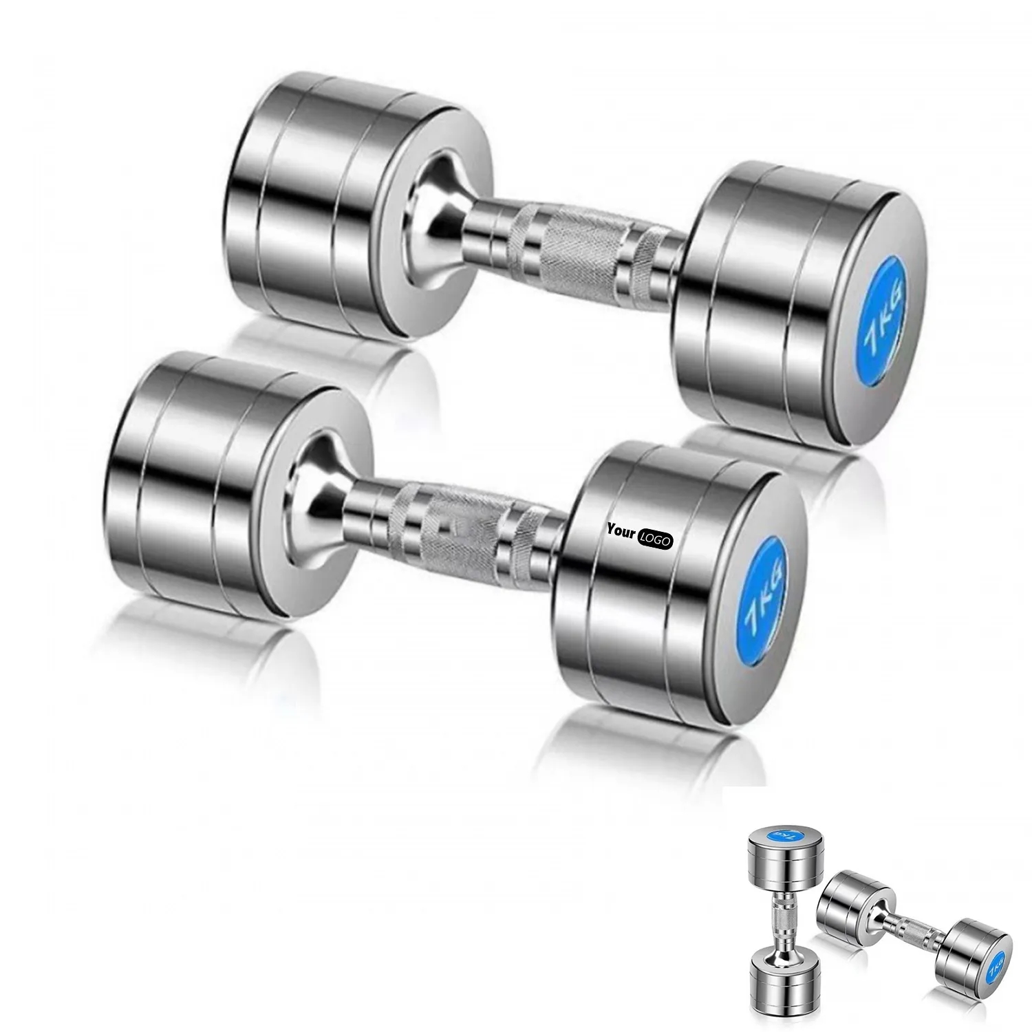 Stainless Steel Barbell Body Building Dumbbells 3