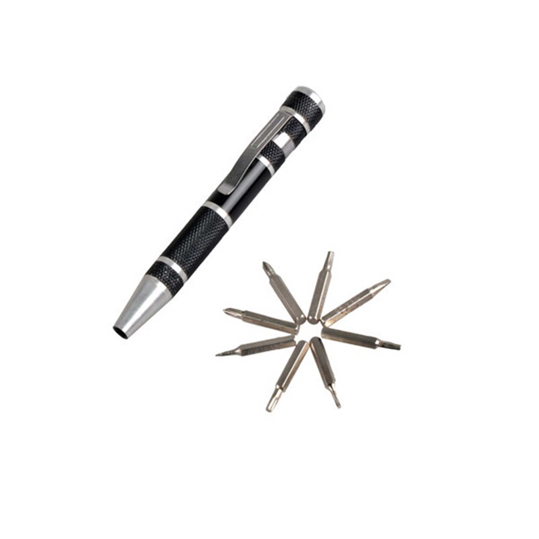 8 In 1 Multifunction Aluminum Pen-Style Screwdriver Tool Kit 3