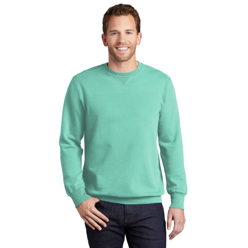 Port & Company Beach Wash Garment-Dyed Crewneck Sweatshirt, custom hoodie or sweatshirt with logo imprint 6