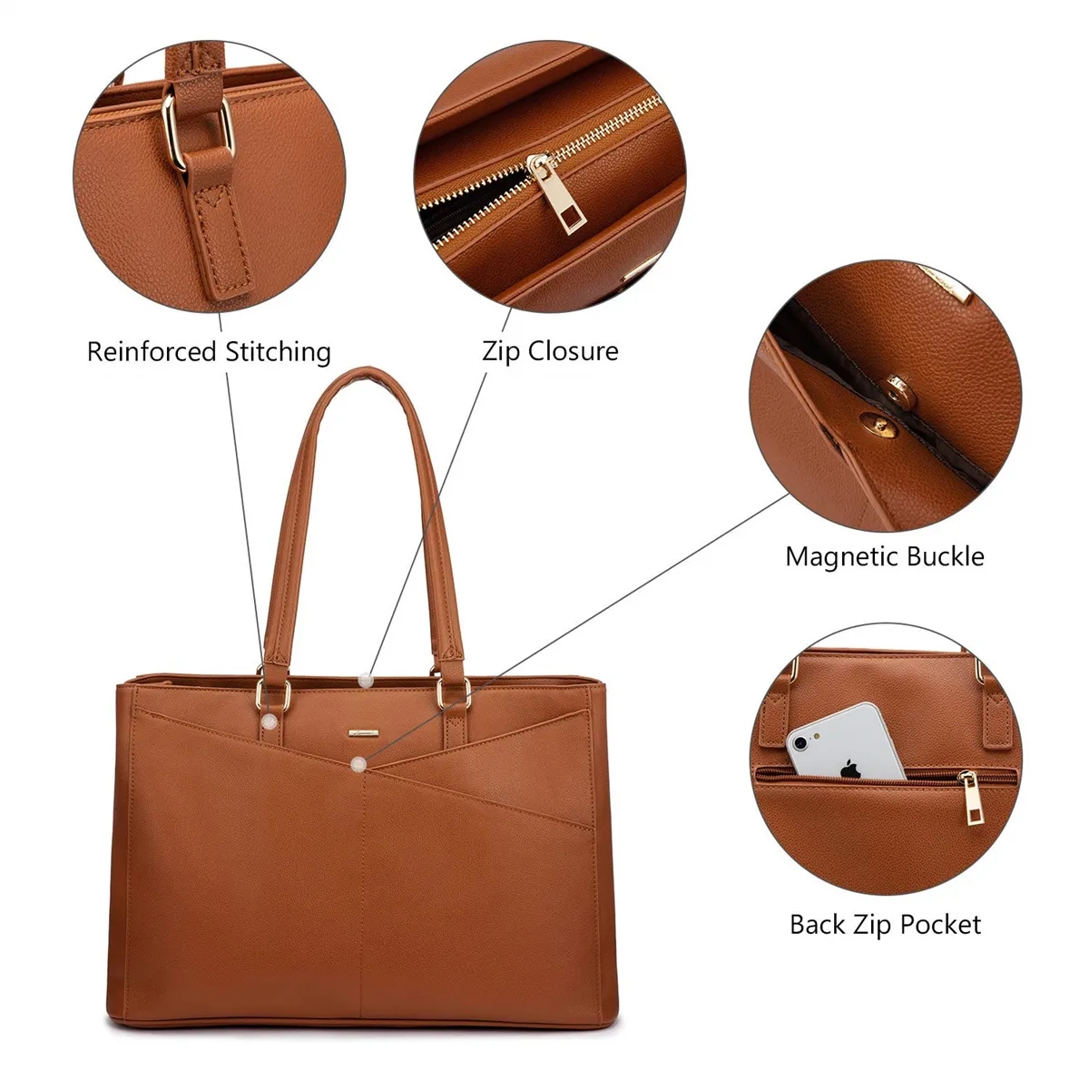 15.6 Inch Laptop Tote Bag for Women 5