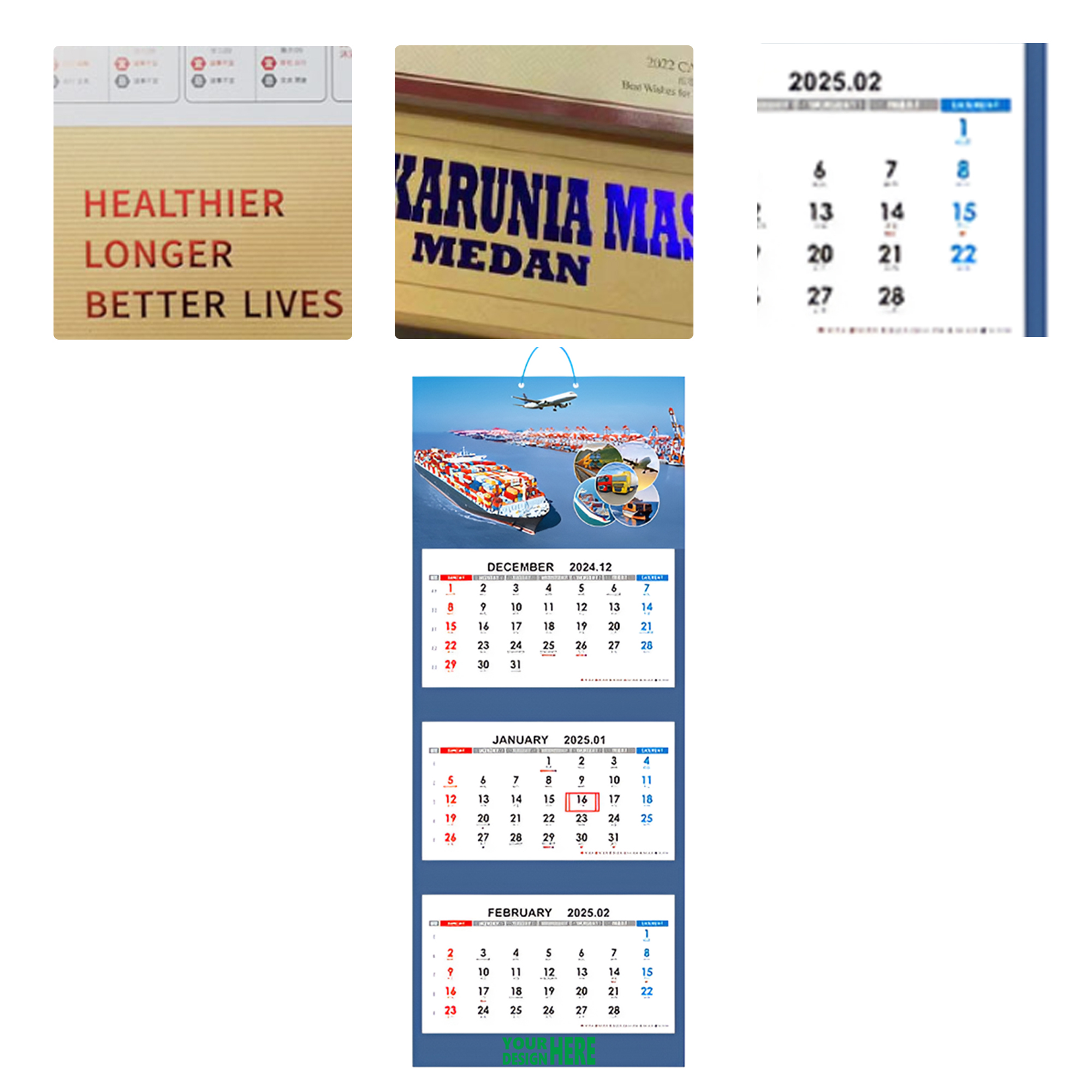 MOQ50 Personalized 2025 Wall Calendar with Custom Design 2