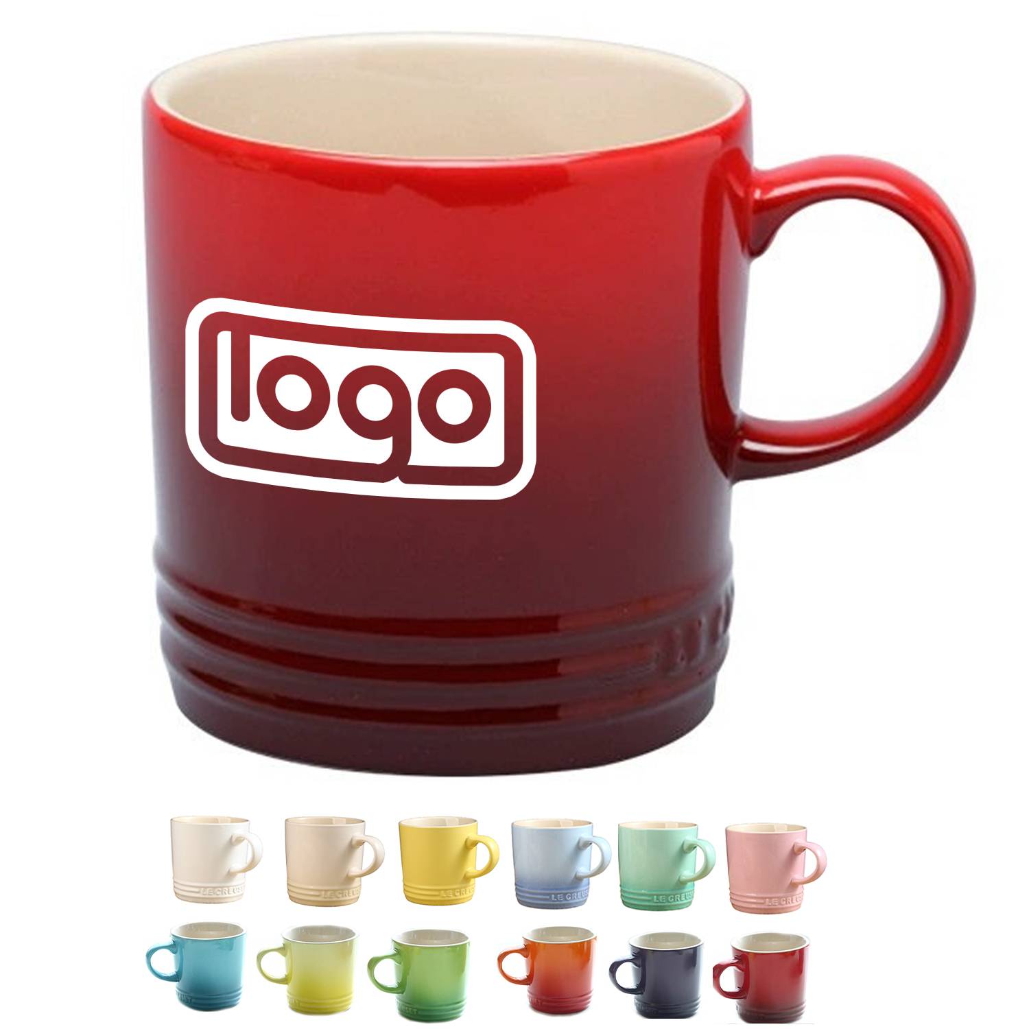 14oz Heat Resistant Gradient Ceramic Mug w/ Handle 10