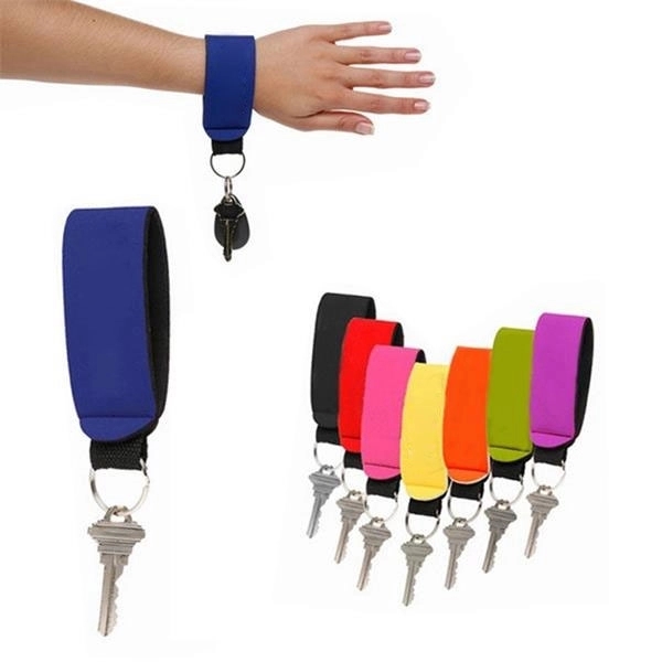 Custom Neoprene Wrist Strap Keychain 4