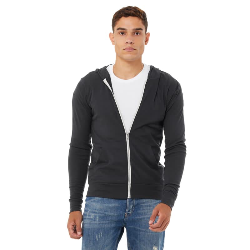 Bella Unisex Triblend Full-Zip Lightweight Hoodie 2