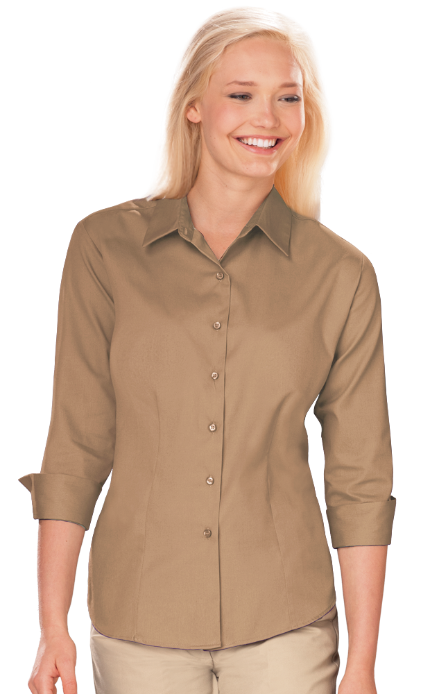 Ladies' 3/4 Sleeve Fine Line Twill Shirt 18