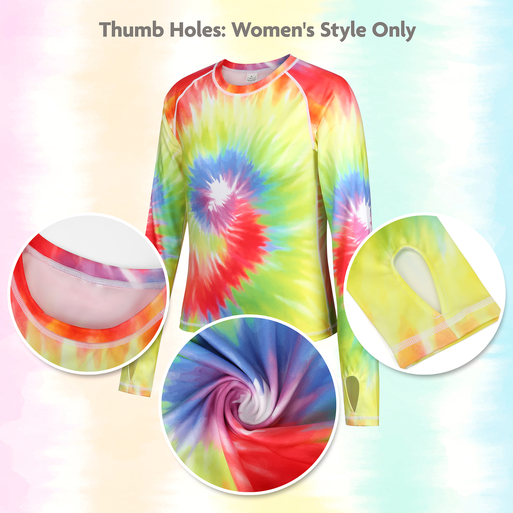 Custom Raglan Workout Long Sleeve Shirt With Flatlock Seams (Full Color) 4
