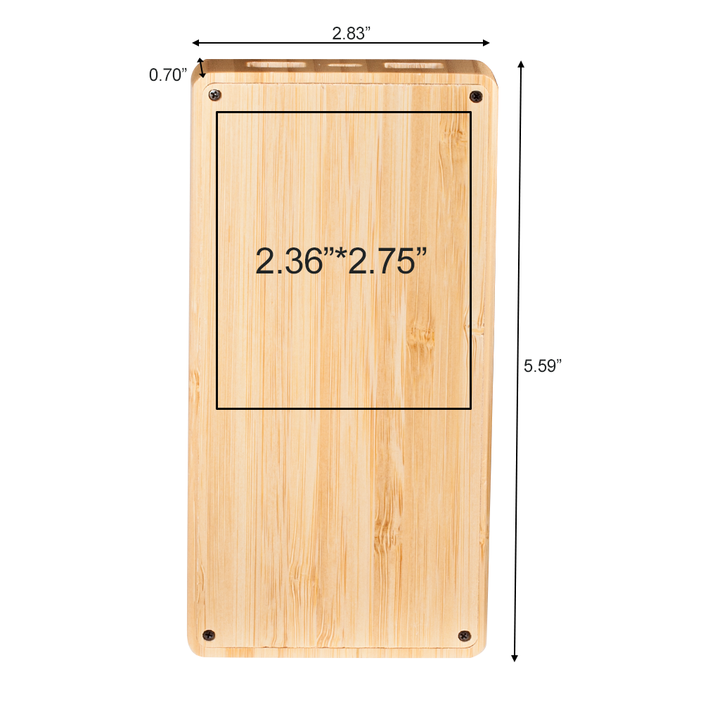 Marquette Solar Panel 8000mah Bamboo Power Bank 10