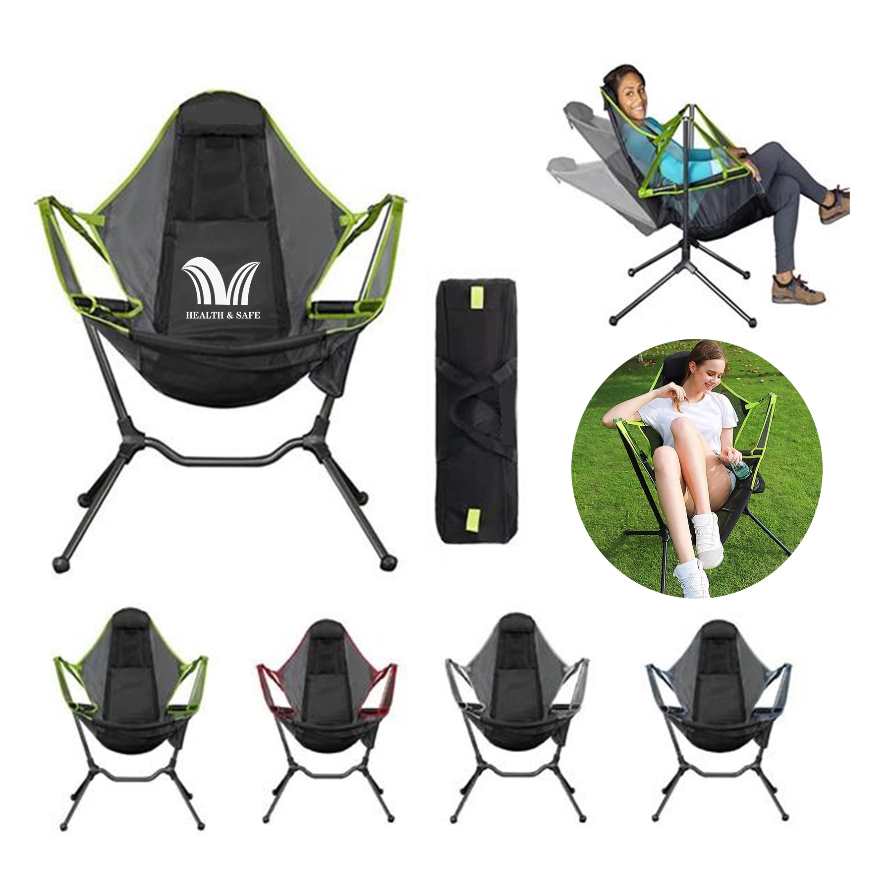 Outdoor Pod Rocker Collapsible Rocking Chair 2