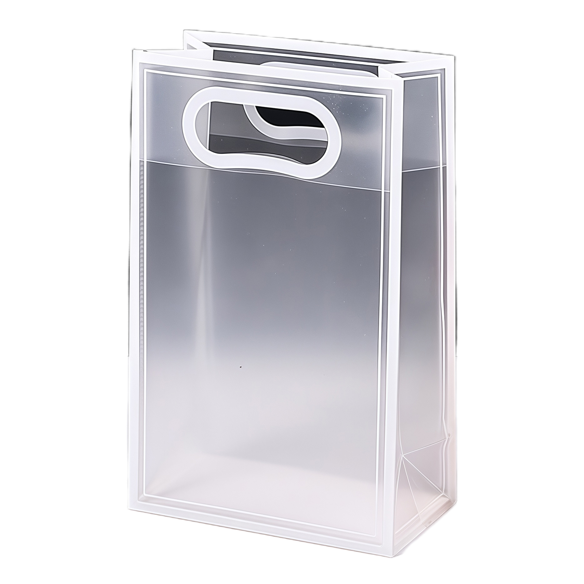 Matte White Gift Bag with Handles - Cosmetic Favor Tote for Wedding Party Reusable Durable 1