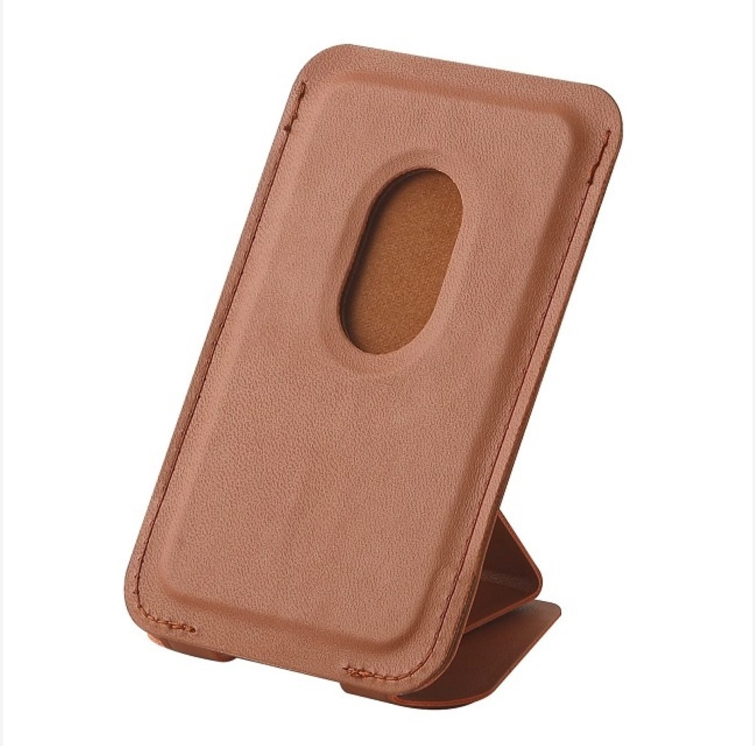 Magnetic Leather Wallet Cards Holder Stand with Kickstand 3