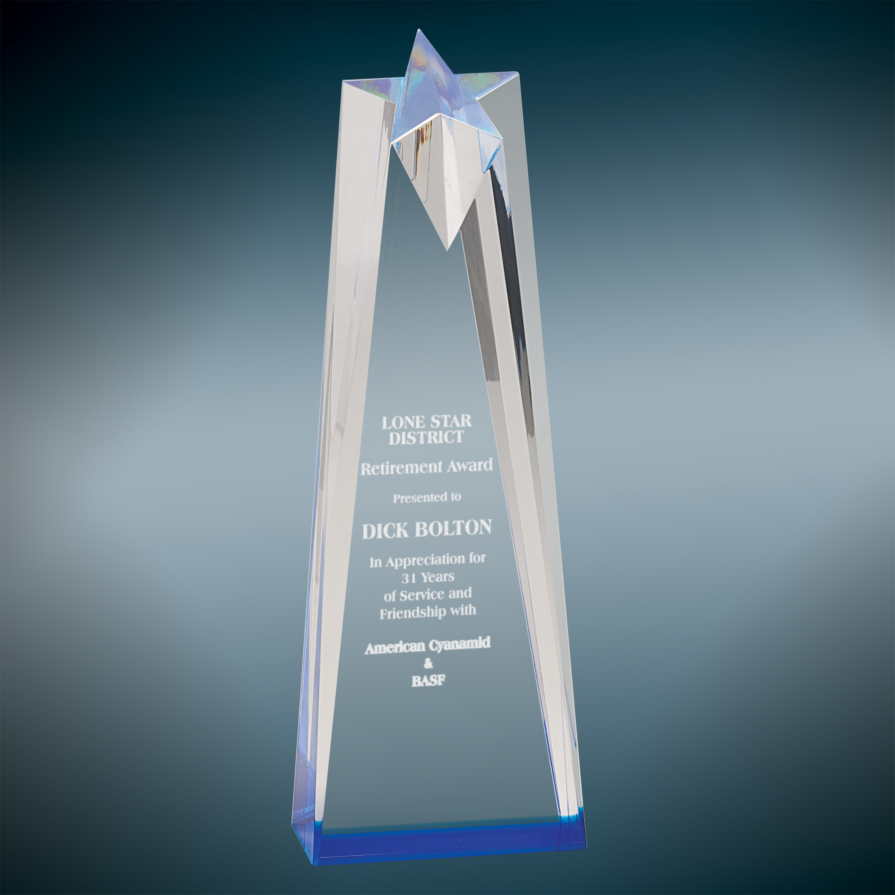 Morning Star Acrylic Award 1