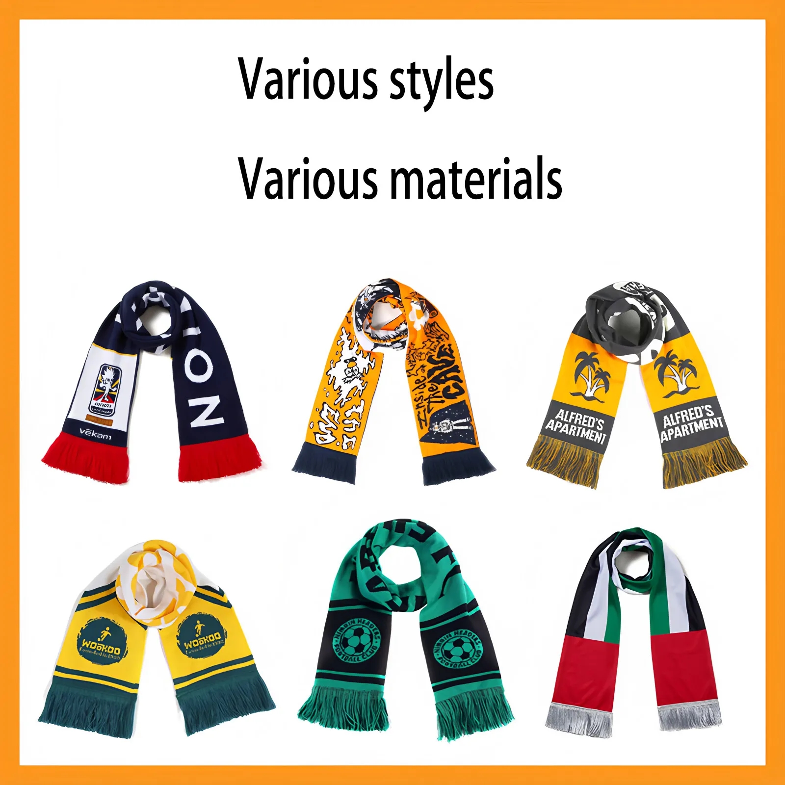 Wholesale Custom Logo Scarves Bulk Order Team Event Promotional Gifts 5