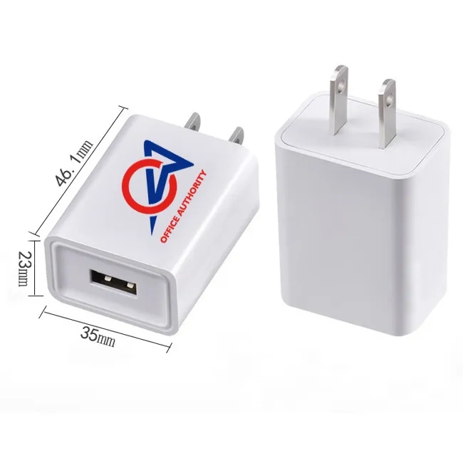 2.1A USB Wall AC Charger with Customized Logo Imprint 2