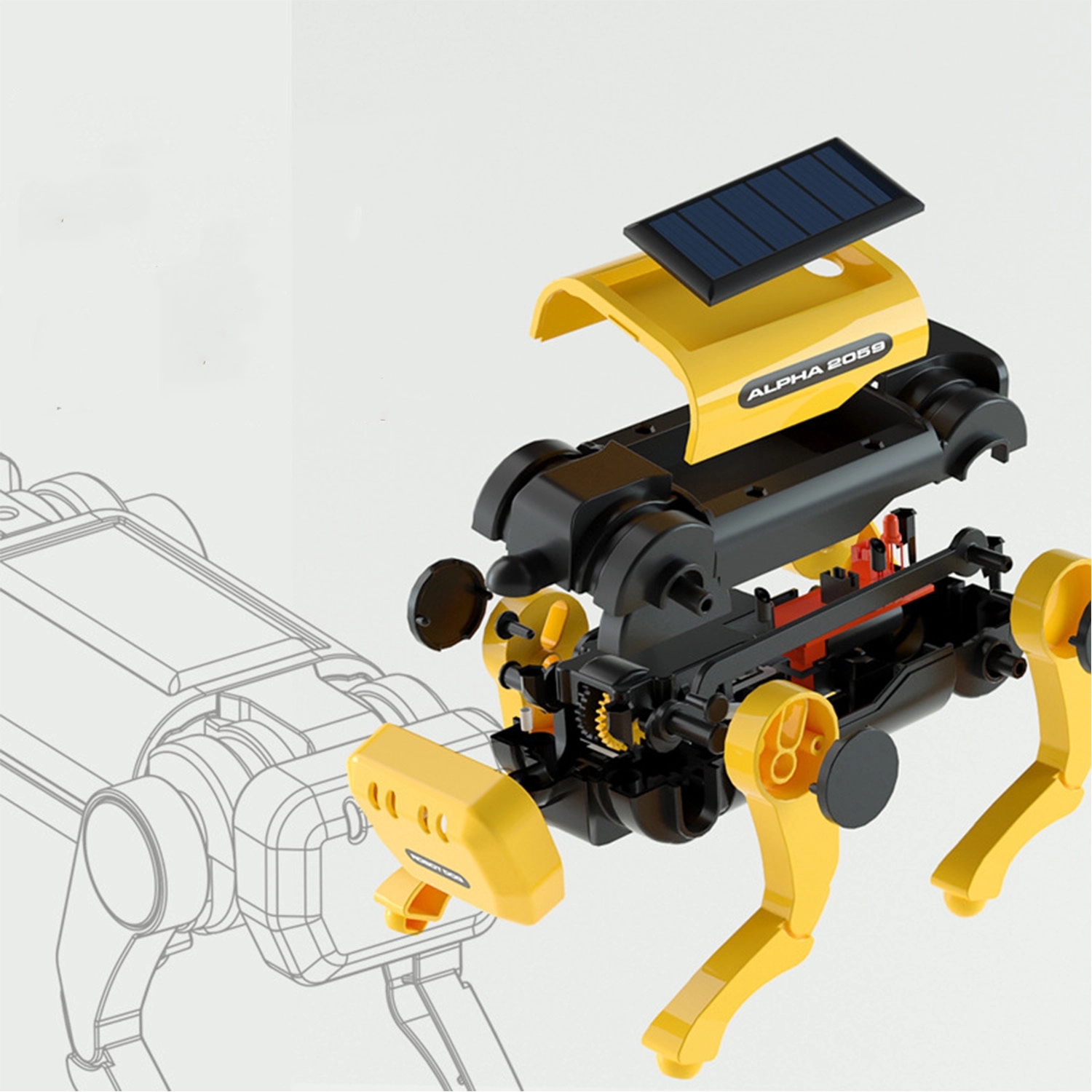 Teaching Solar Dog Electric Robot Diy Assembled Toys 1