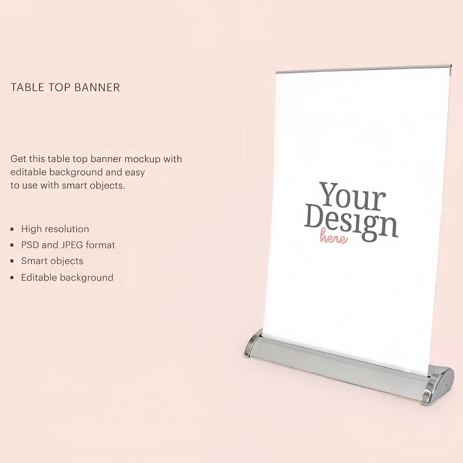 Portable Desktop Signage Banner 6