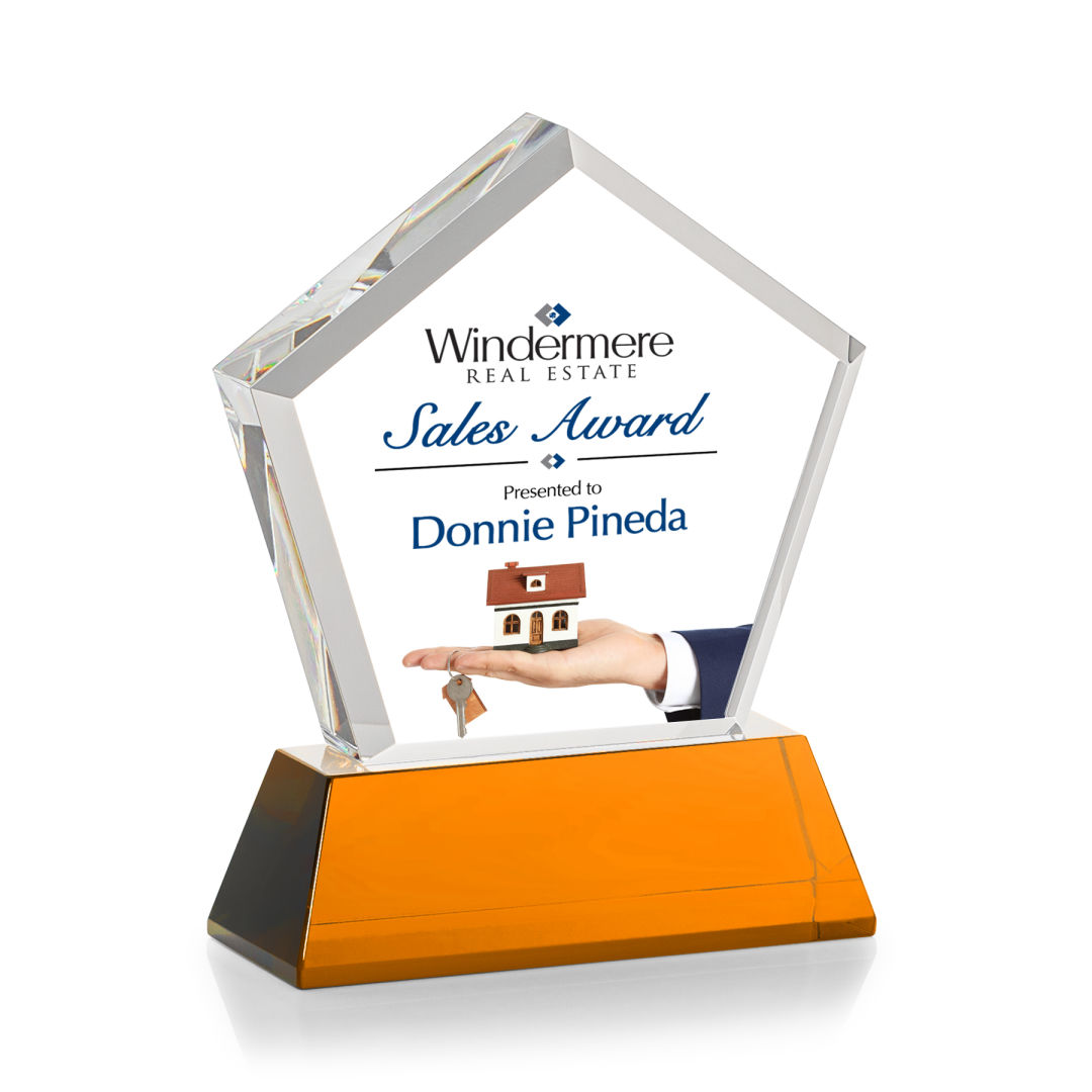 Genosee VividPrint™ Award on Base - Amber 10