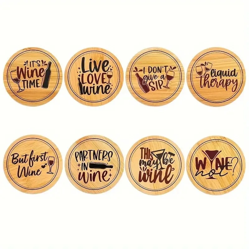 Wooden Wine Glass Lid 3.4inch 1