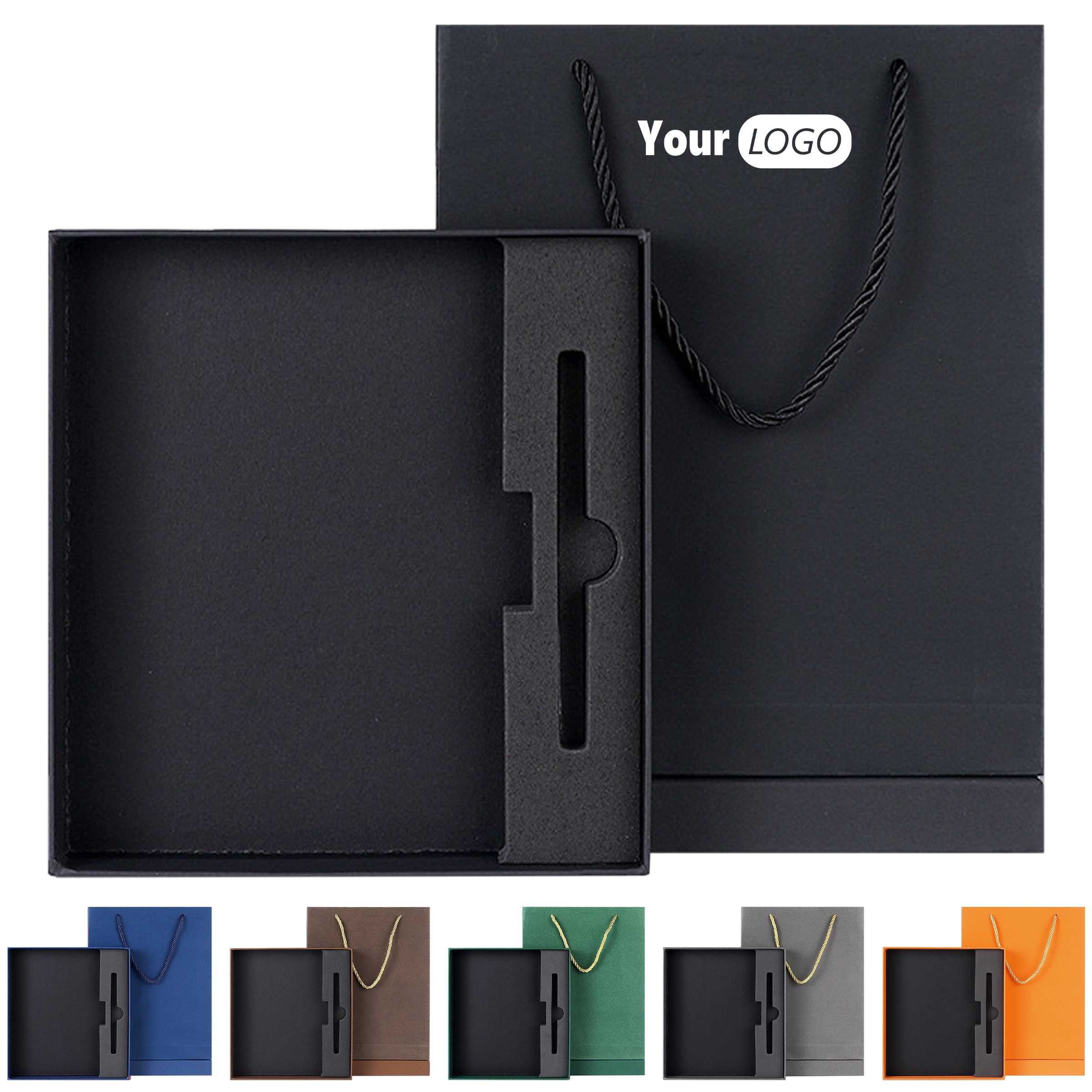 Faux Leather Business Notebook Gift Box And Bag 4