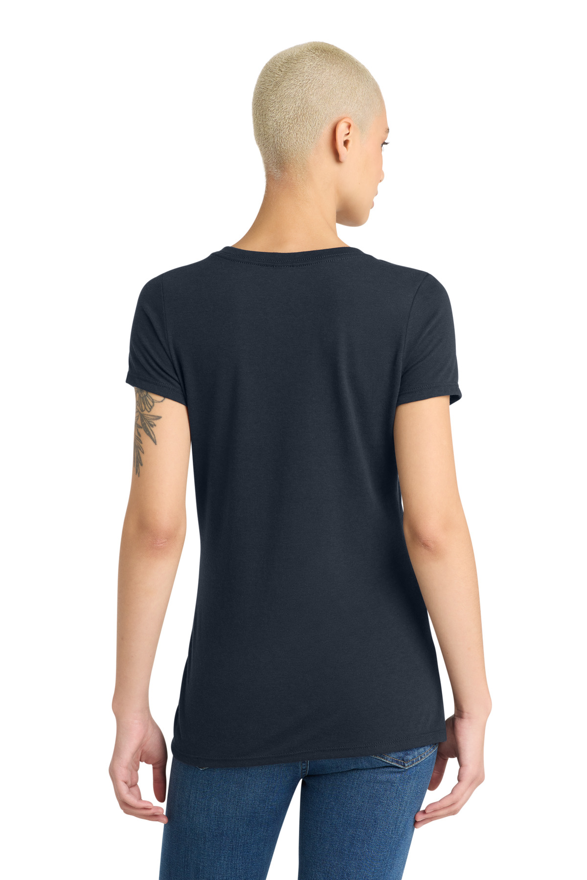 District Women's Perfect Tri V-Neck Tee. DM1350L 150