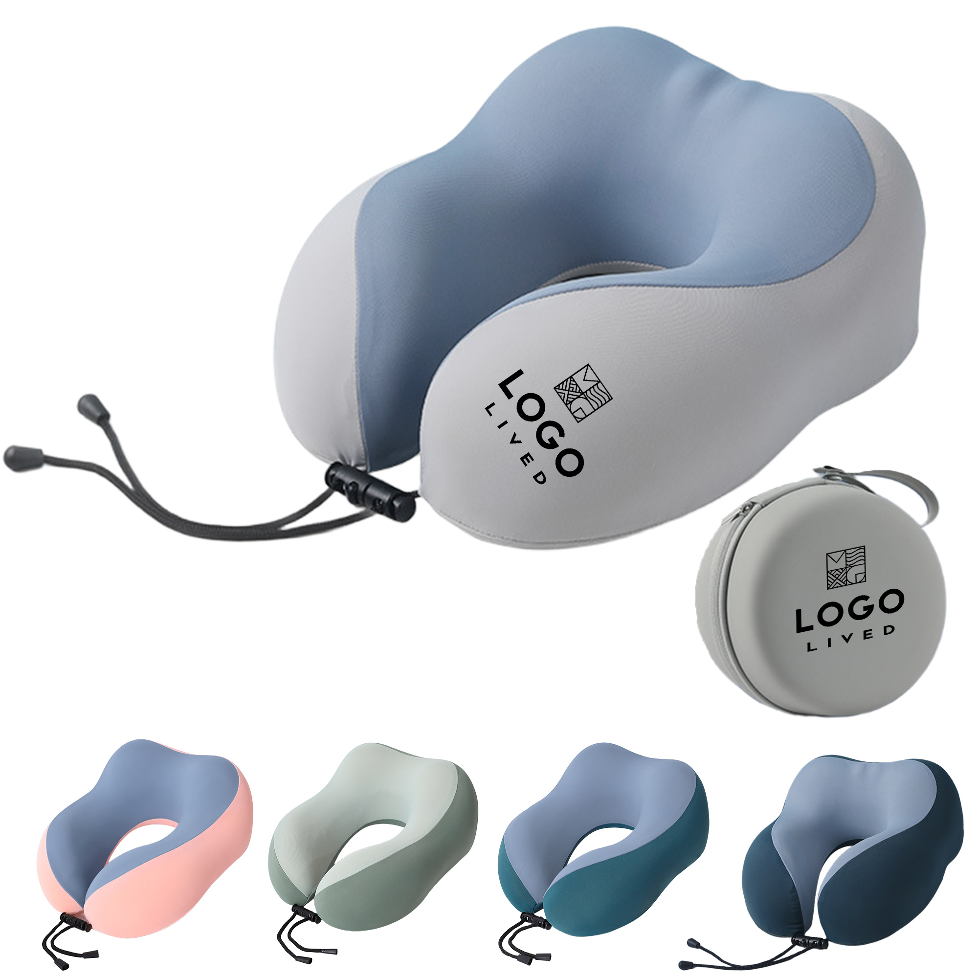 Portable Memory Foam Very Resilient U Shaped Pillow With Storage Box 1