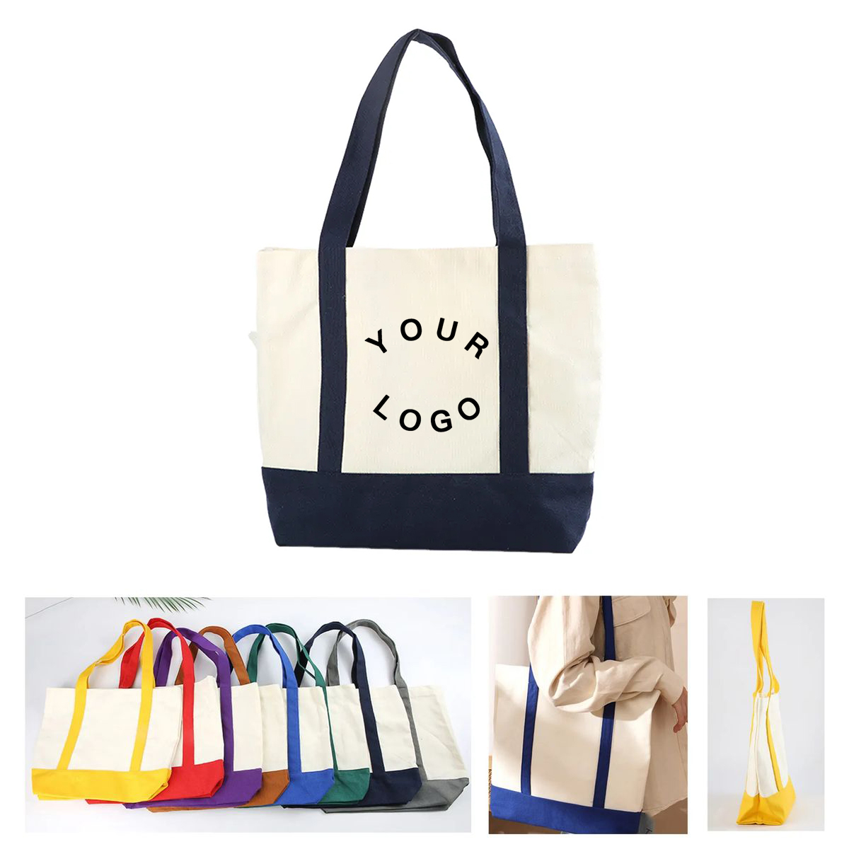 Spacious Canvas Tote with Pocket for Weekend Getaways 7