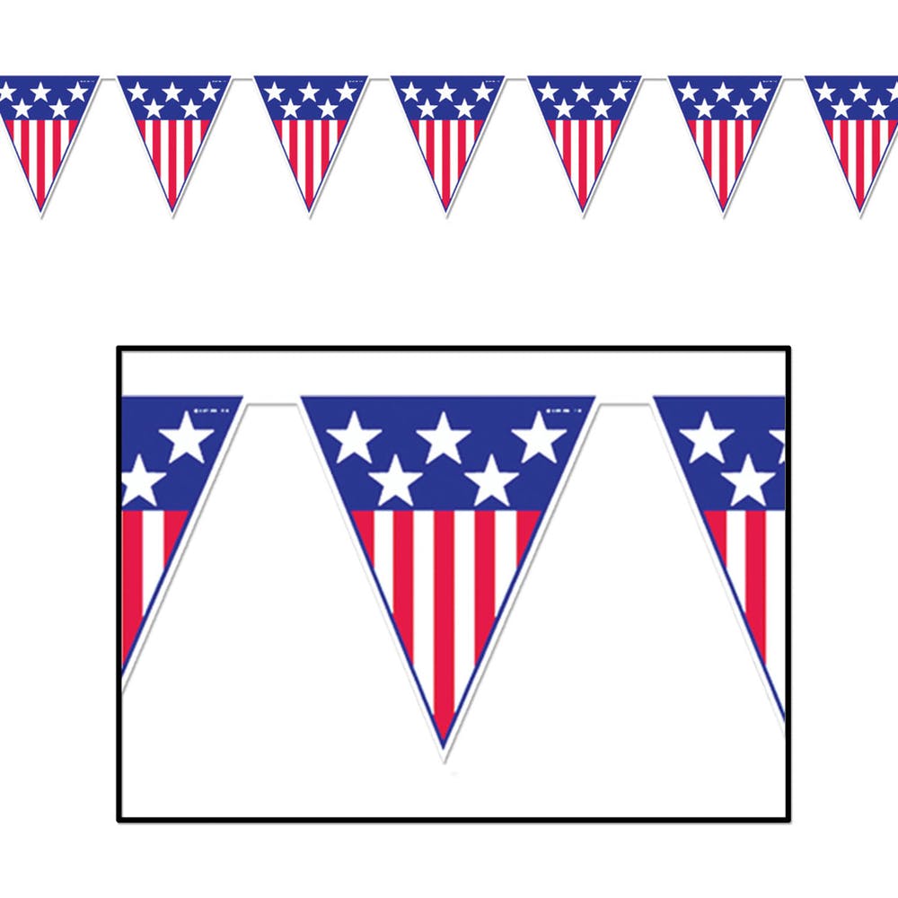 Spirit of America Pennants - 11" x 12' 3