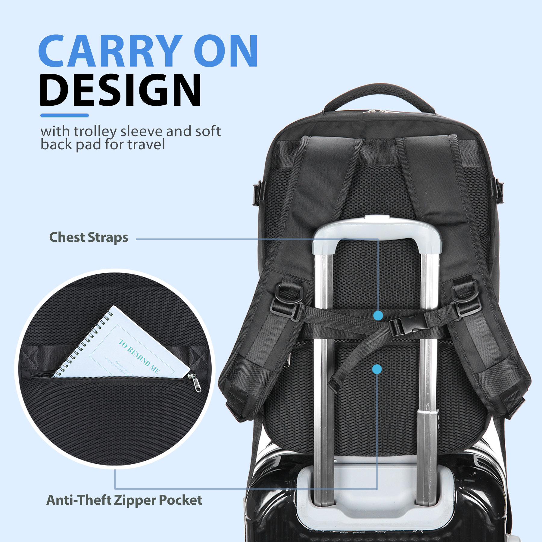 Flight Approved 15.6" Travel Backpack 7