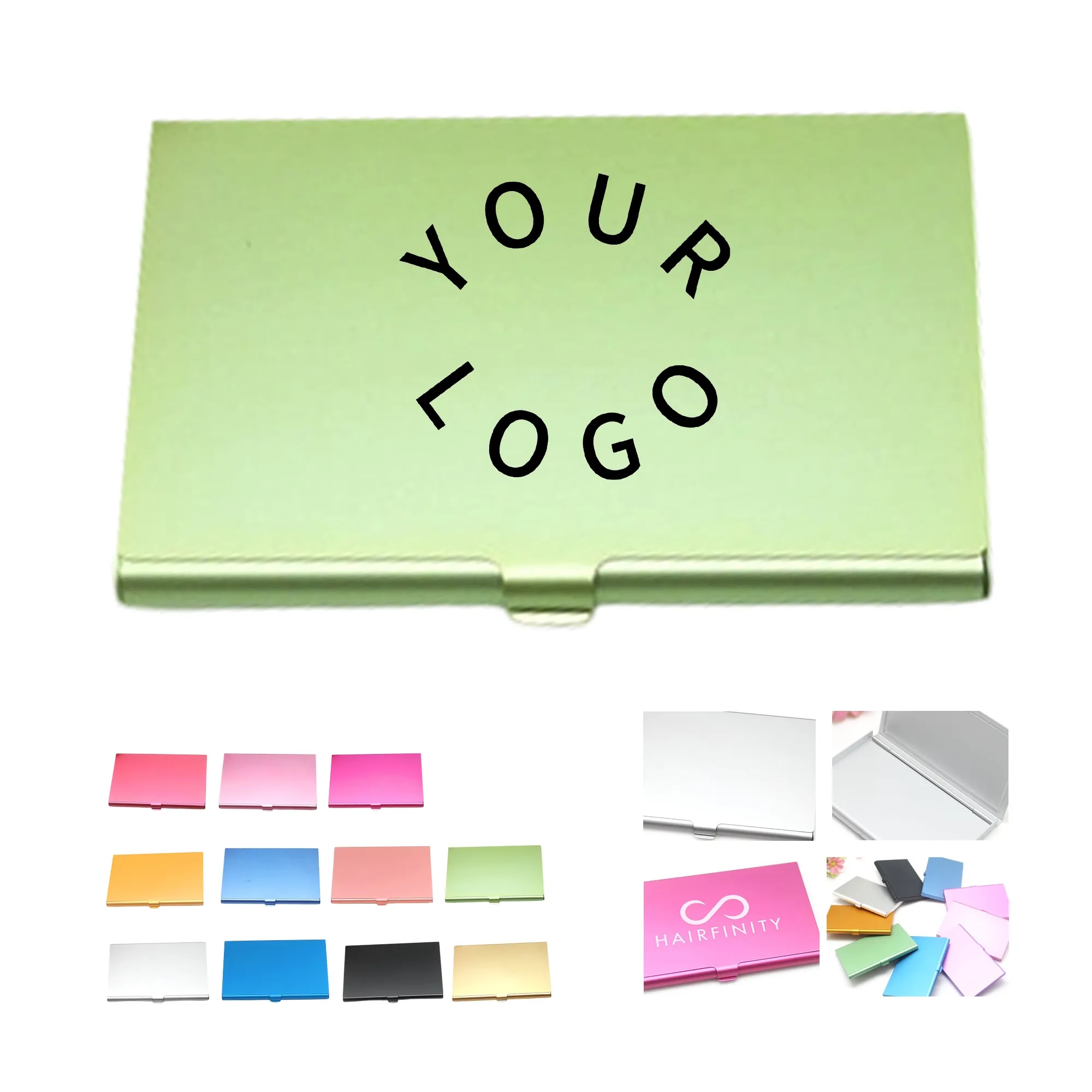 Slim Aluminum Business Card Holder Compact 5