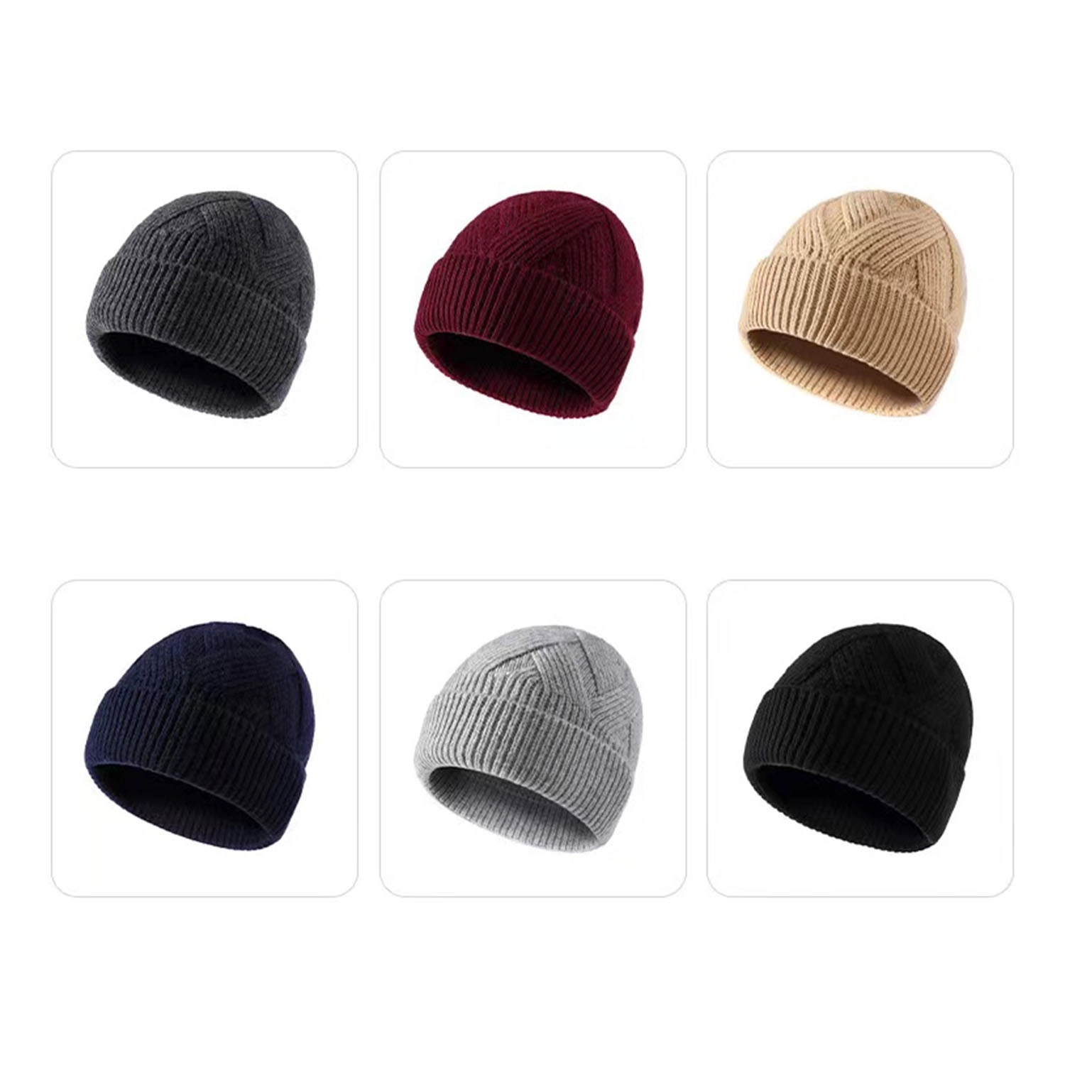 Winter Pure Wool Unisex Knit Hat 8