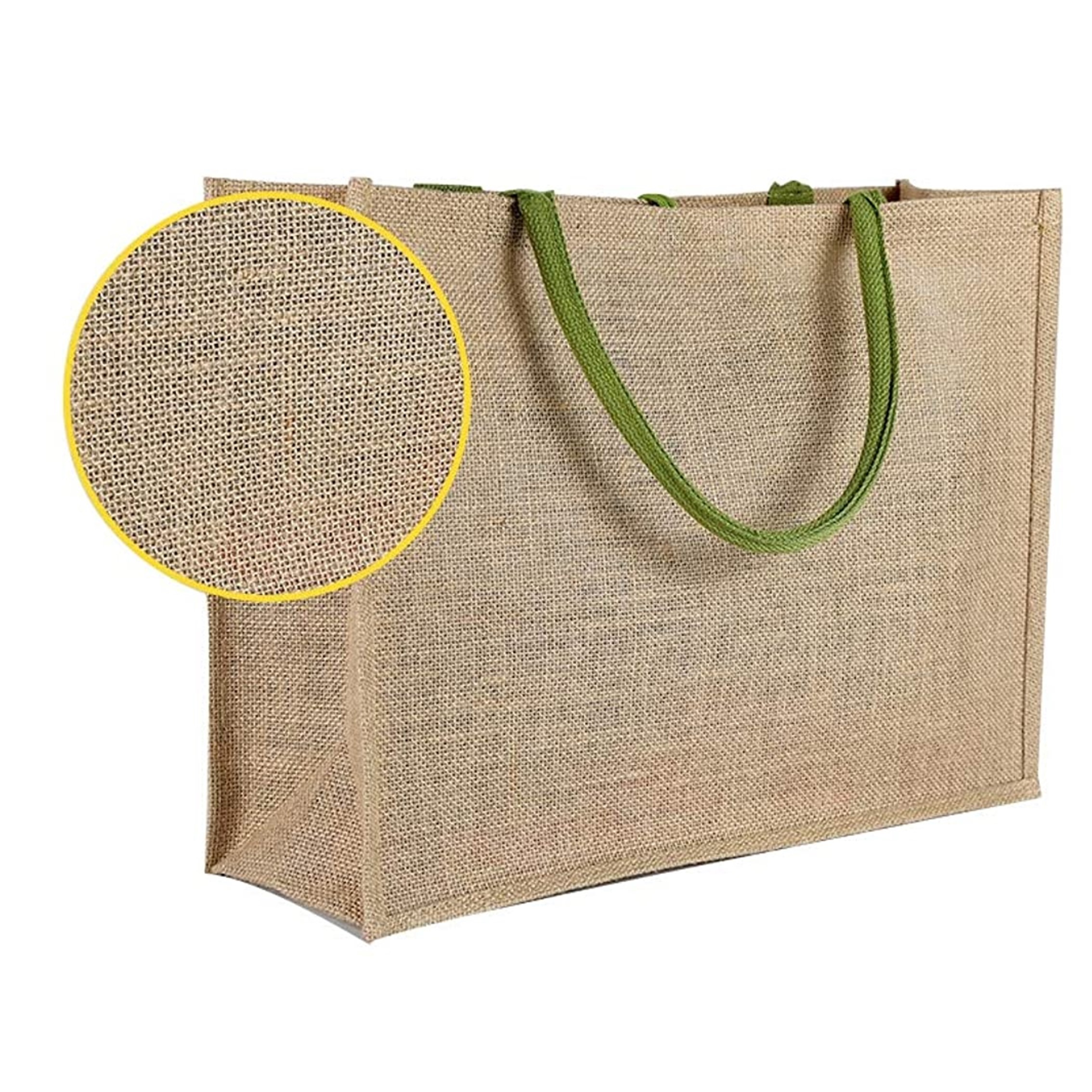 Natural Super Jute Printed Tote Bag, custom tote bag with logo imprint 2