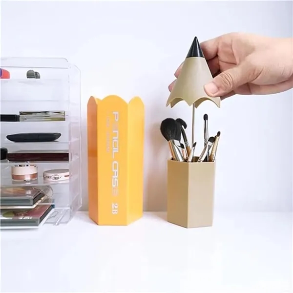 Pencil Shaped Desk Pen Holders Storage Dispenser Organizer 5
