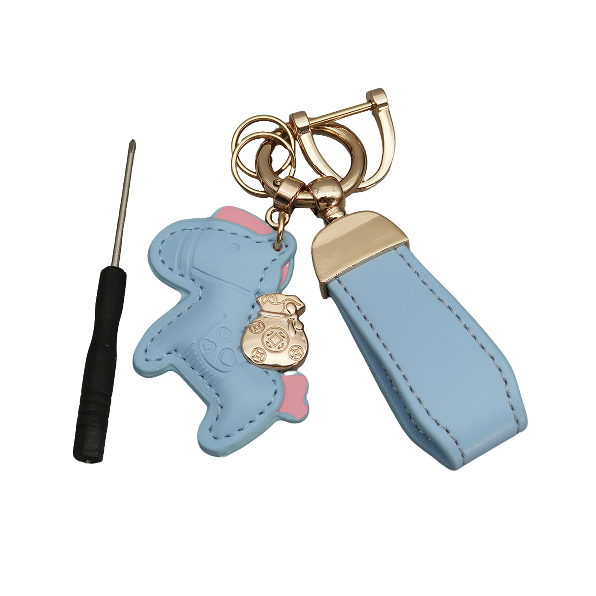 Polyurethane Pony Figure Key Ring With Strap 6.7" Length 5