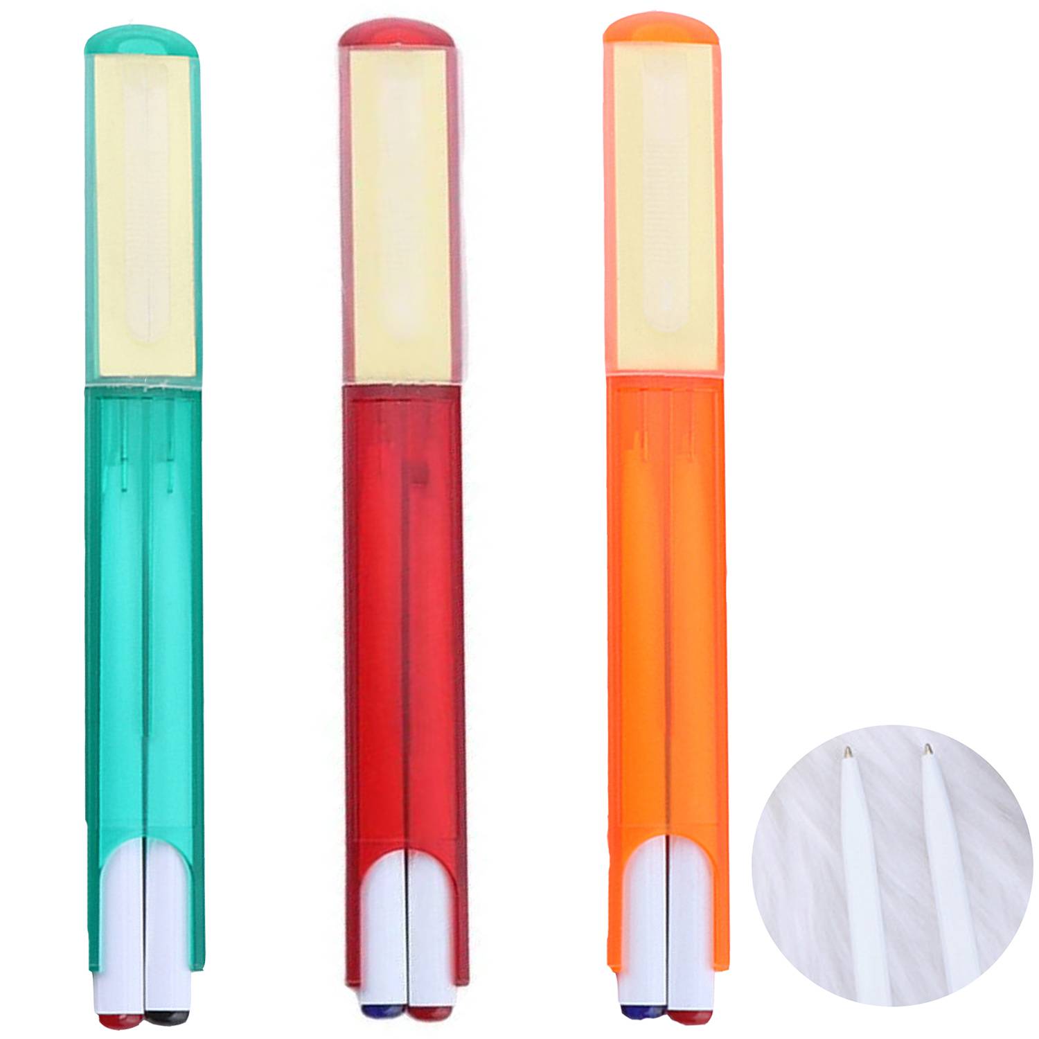 2 Color Plastic Ballpoint Pen w/ Sticky Note 7