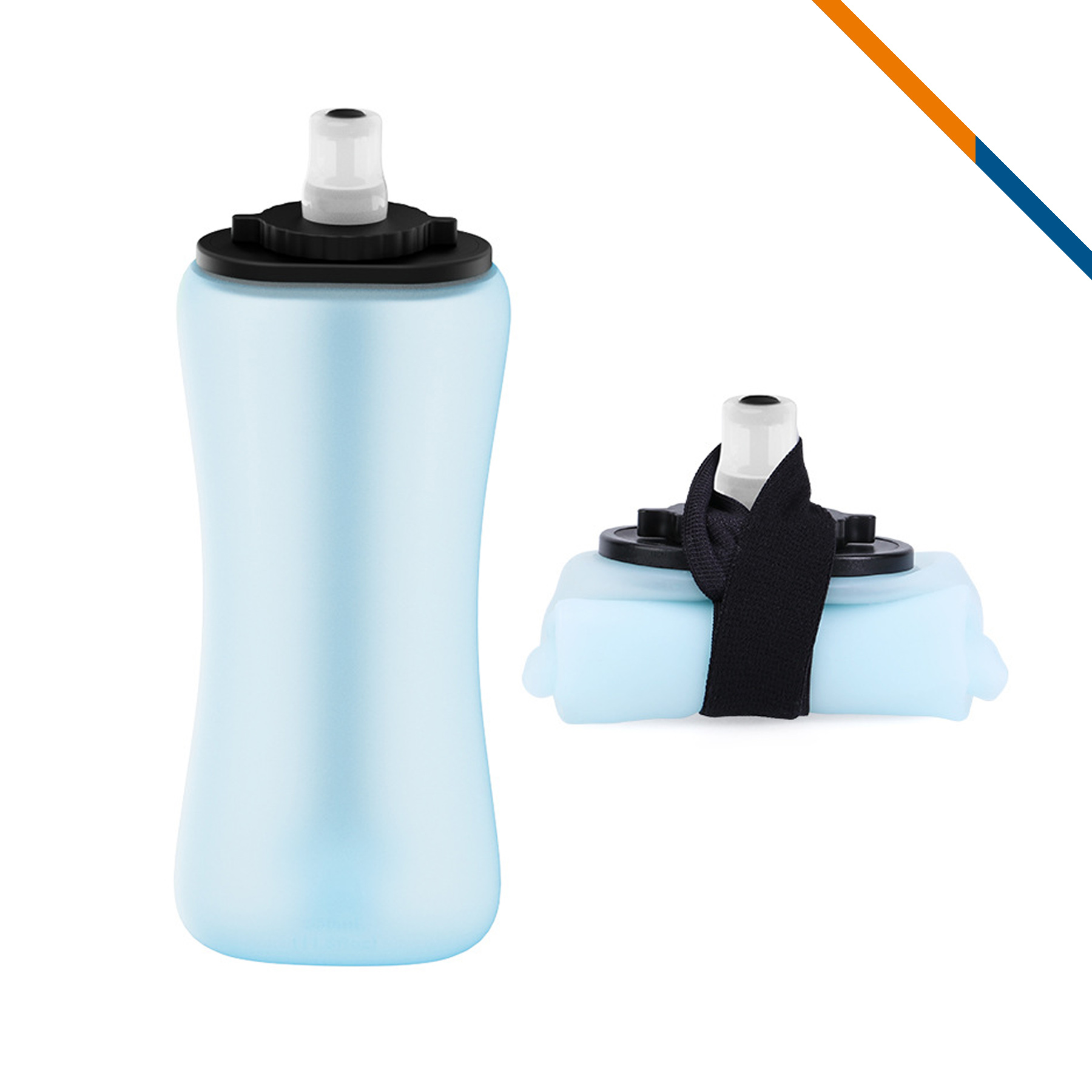 Tovin Collapsible Silicone Water Bottle - 12 OZ. 3