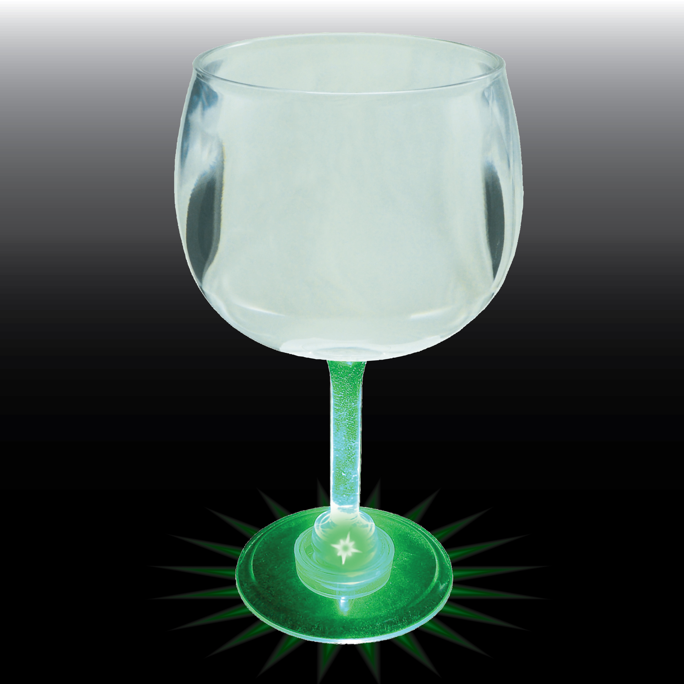 12oz Light Up Standard Stem Plastic Wine Goblet 15