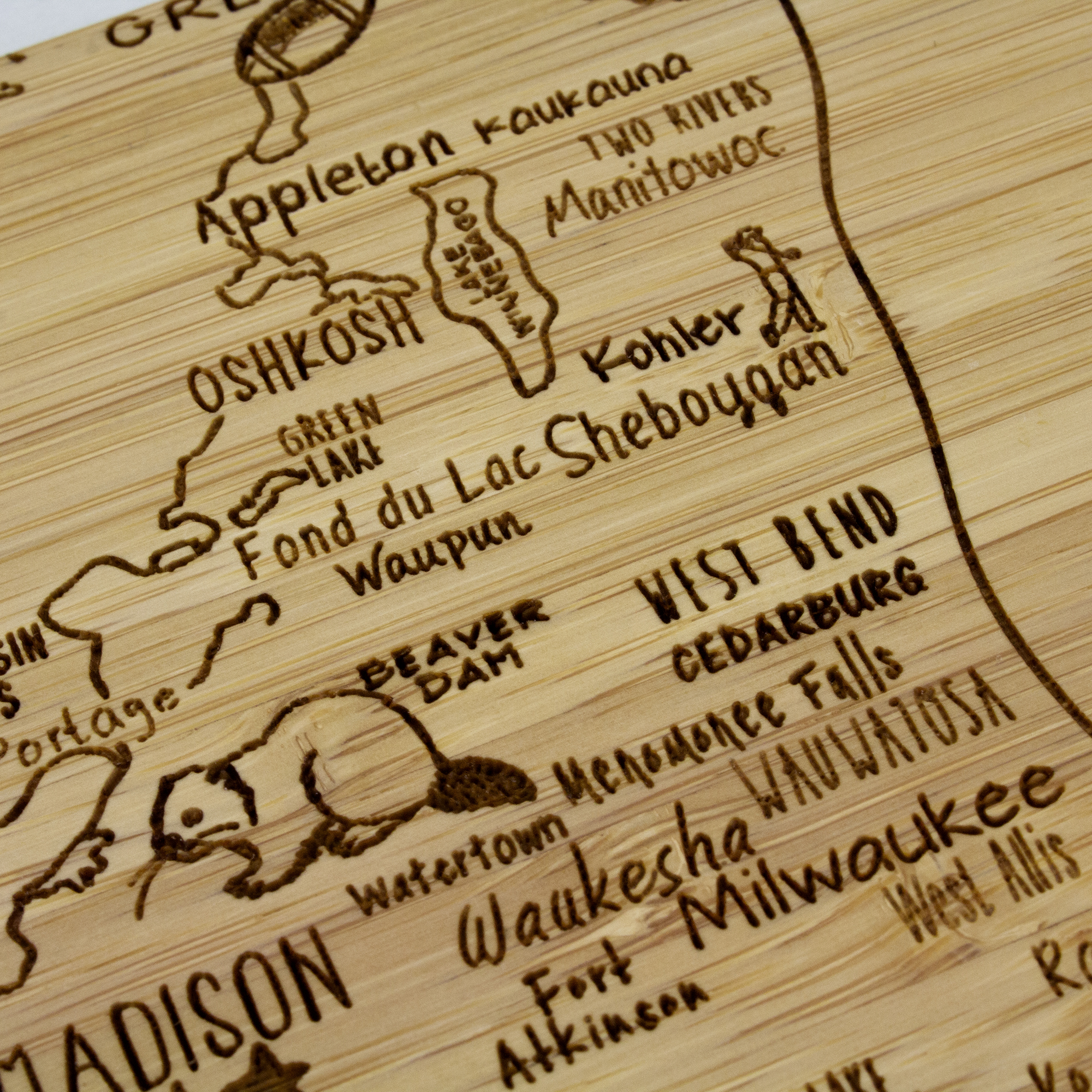 Wisconsin State Puzzle Coaster Set 8