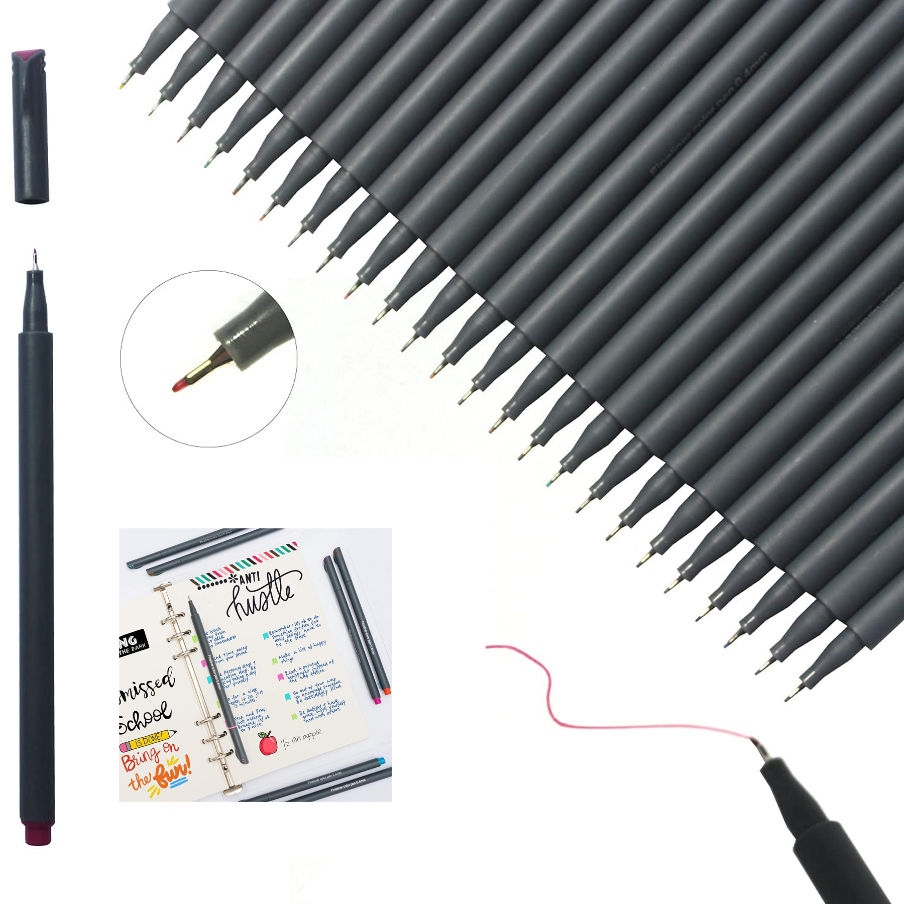 24 Colors Journaling Pens Set